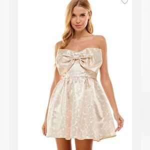 TCEC Gold Dress with Bow
